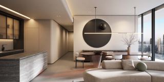 Living room and kitchen in a residence at Akala.