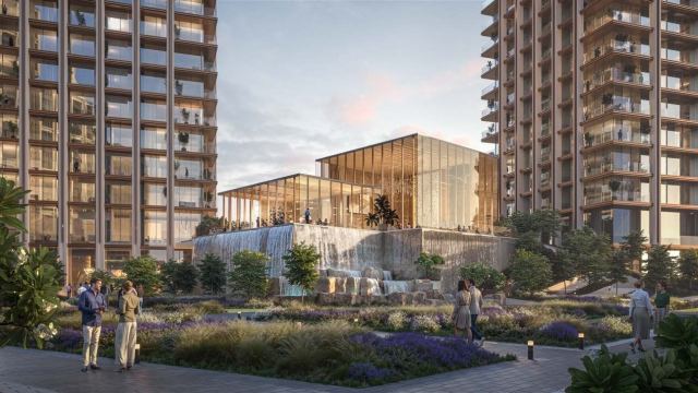 The Residences by DIFC, two towers joined by a landscaped podium in DIFC Zabeel District