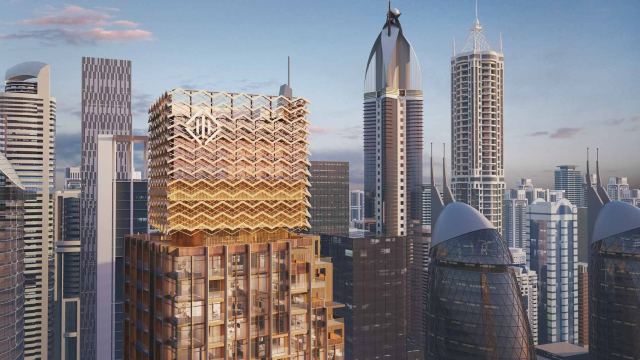 The towers of DIFC along Sheikh Zayed Road
