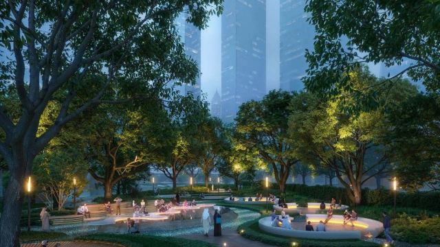 The Inner Circle park at DIFC Zabeel District, the landscape loop through the district