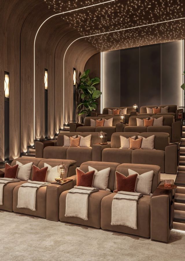 Private cinema room at Eltiera Views.