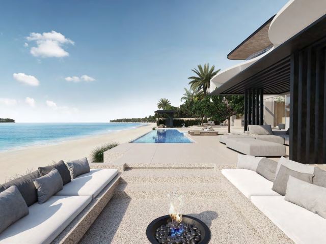 Roof lounge and terrace at a Frond F villa, Palm Jebel Ali.