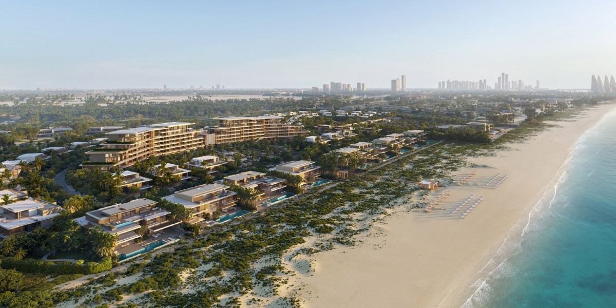 Four Seasons Private Residences seen from above Saadiyat Beach