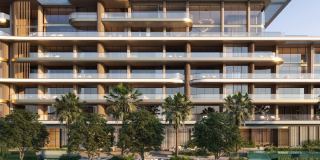 Full elevation of the residences at Four Seasons Saadiyat Beach