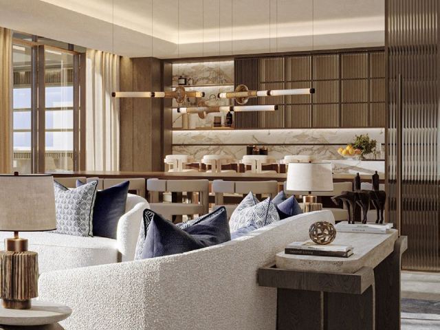 Residents' lounge at Four Seasons Private Residences Saadiyat Beach