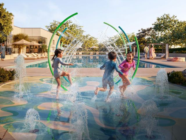 The splash pad at Al Ghadeer Parks.