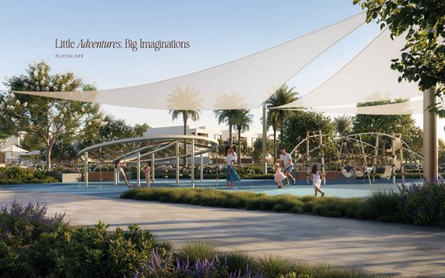 Children's playscape within the parks of The Heights by Emaar.