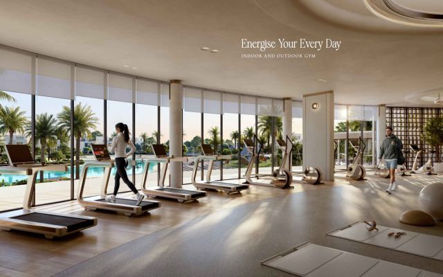 Indoor and outdoor gym facilities at The Heights by Emaar.