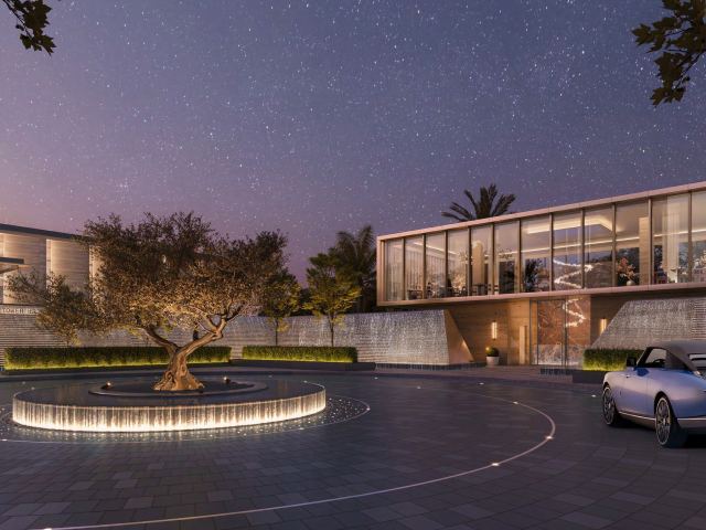 The fine dining restaurant on the garden level, beside the arrival courtyard.