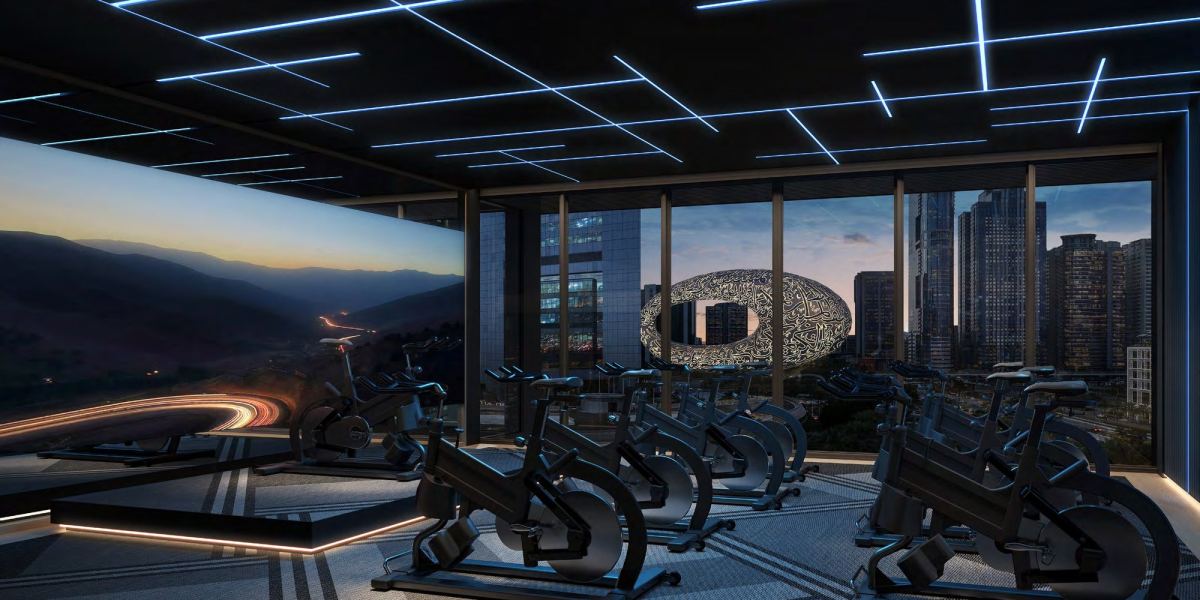 The executive gym, reserved for the three and four-bedroom residences.