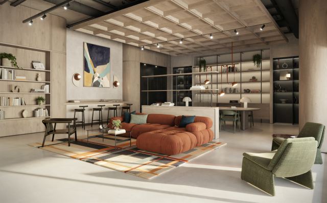 Mind and body library at Rise by Athlon with shelving and reading seats.