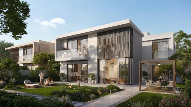 Villas and private gardens at Talay, Marsa Al Saadiyat