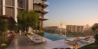 A rooftop pool at Sei Saadiyat by Aldar.