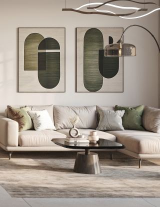 Living room in a home at The Wilds Residences.
