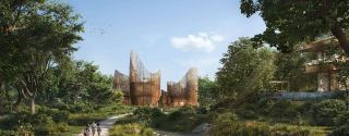 The Nest Signature Pavilion above the trails at The Wilds.