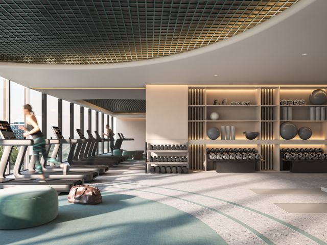 The residents' gym at W Residences.