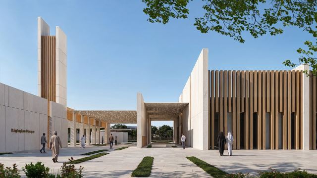 Jamee' mosque at Yas Riva Reserve